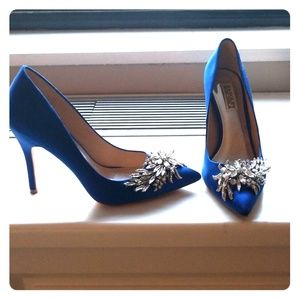 Badgley Mischka Blue Heels